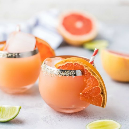 Broiled Grapefruit Margaritas