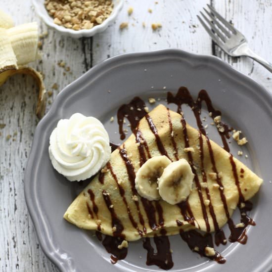 Nutella Banana Crepes