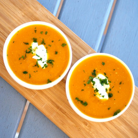 Butternut Pumpkin and Lentil Soup