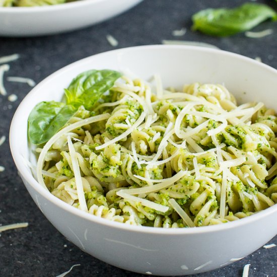 Kale Pesto with Brown Rice Pasta