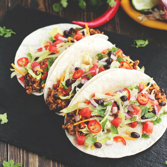 Vegan 7 Layer Tacos