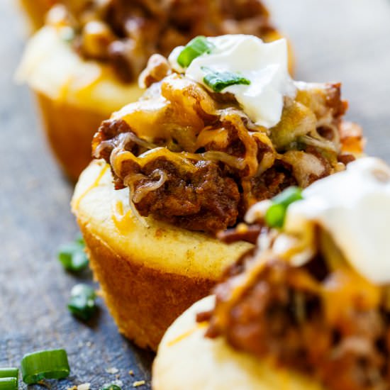 Sloppy Joe Cornbread Muffins