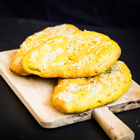 Turmeric Garlic Indian Naan