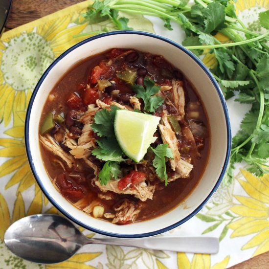 Crockpot Chicken Taco Chili