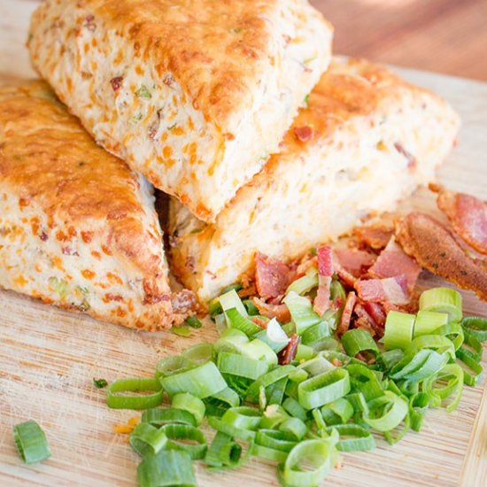 Bacon Cheddar and Green Onion Scone