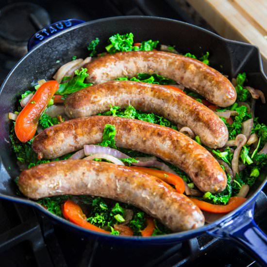 Kale, Sausage & Pepper Skillet