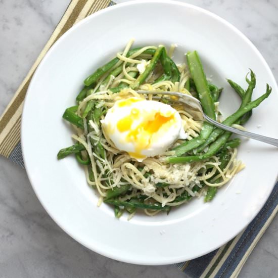 Linguine with Asparagus & Egg