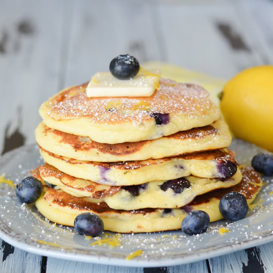 Blueberry Lemon Ricotta Pancakes