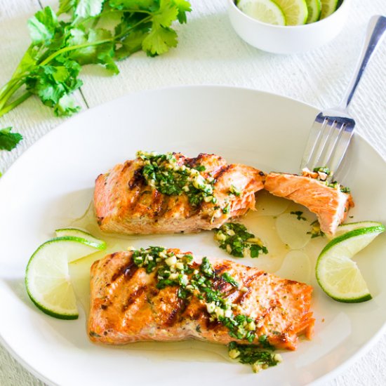 Grilled Cilantro Lime Salmon