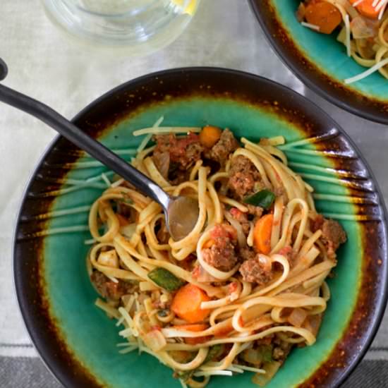 Creamy Poblano Bolognese