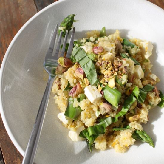 Asparagus Quinoa with Feta