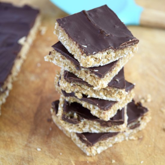 No Bake Chocolate Coconut Squares