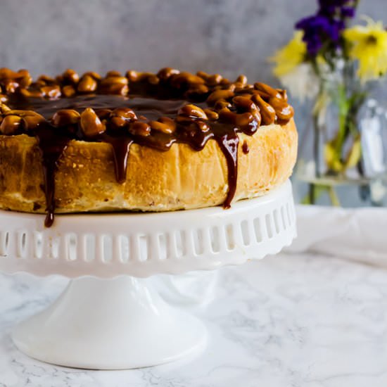 Salted Caramel Cashew Cheesecake