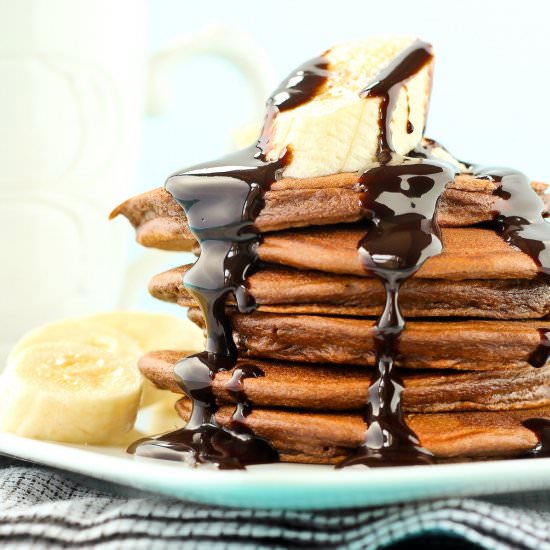 Chocolate Protein Pancakes