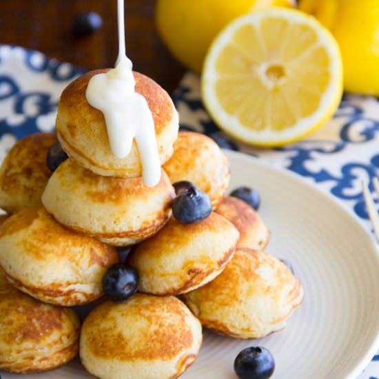 Lemon Blueberry Pancake Bites