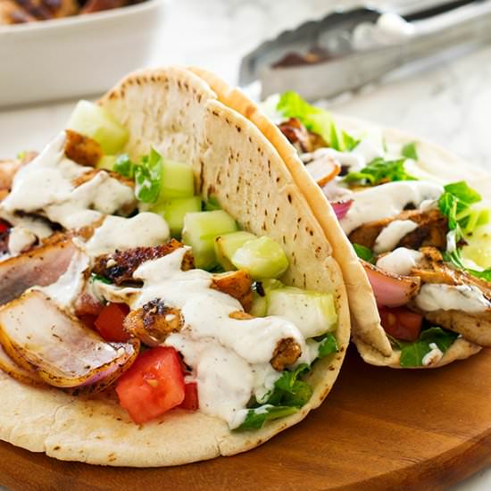 Chicken Shawarma With Yogurt Sauce