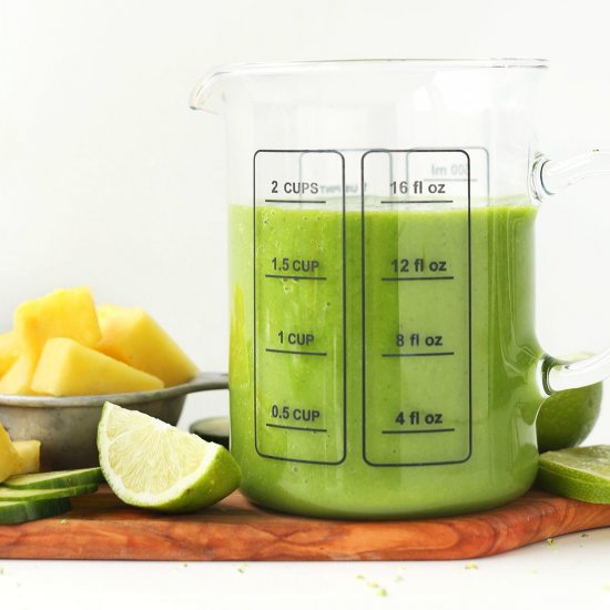 Creamy Pineapple Cucumber Smoothie