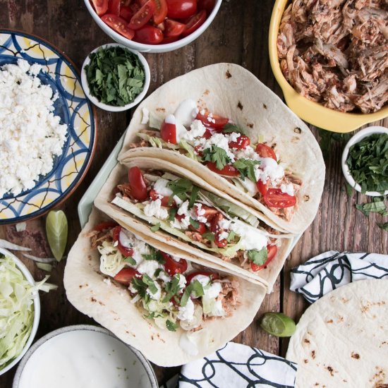 Slow Cooker Chicken Tanga Tacos