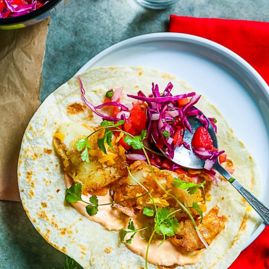 Beer Battered Baja Fish Tacos