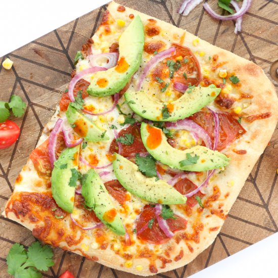 Roasted Corn and Avocado Pizza