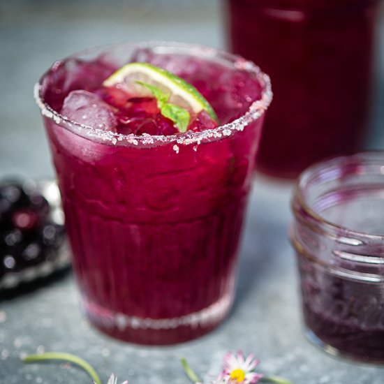 Blueberry Basil Margarita