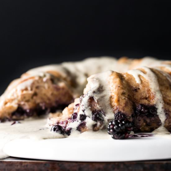 Blueberry Bread Pudding Cake