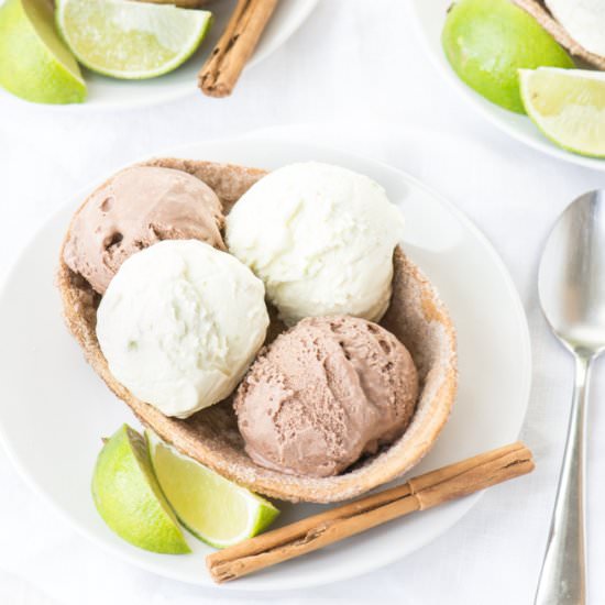 Taco Bowls with Mexican Ice Cream