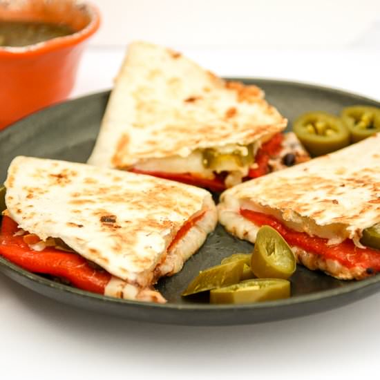 Roasted Pepper Quesadillas