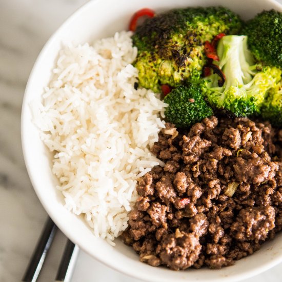 Sticky Asian Beef with Charred Broccoli