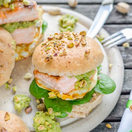 Pistachio Salmon Burger