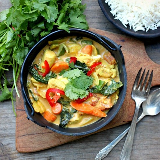 Coconut Chicken Vegetable Curry