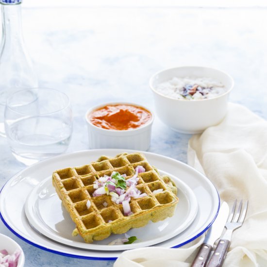 Green Gram Lentil Waffles