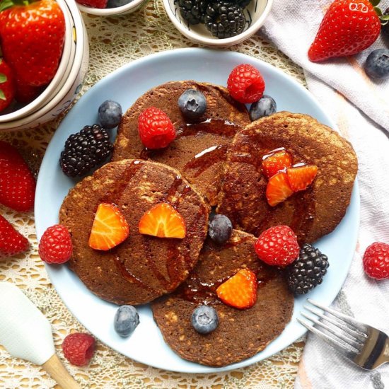 Chocolatey Cocoa Paleo Pancakes