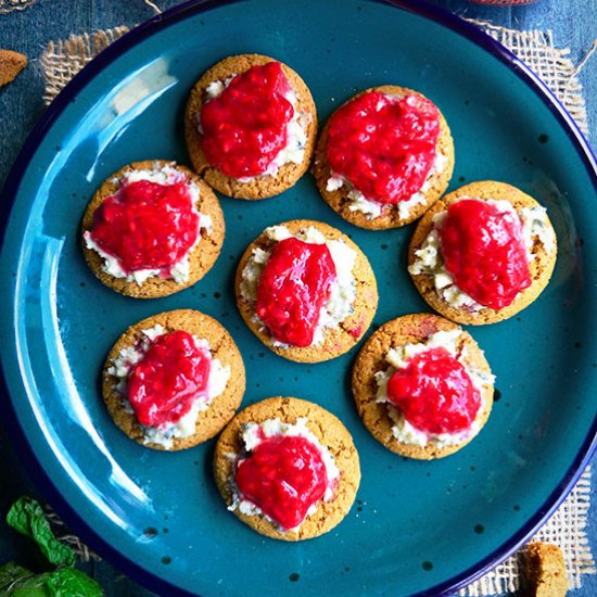 Rhubarb with Blue Cheese & Gingersnaps