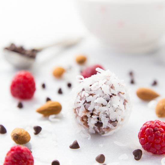 Raspberry Coconut Energy Ball