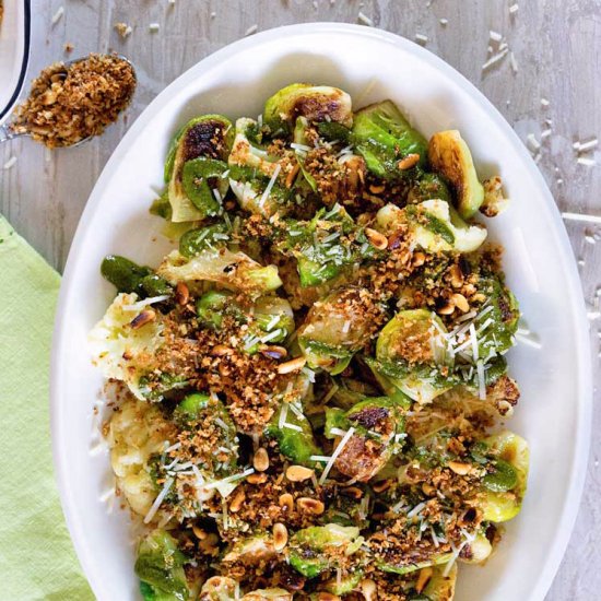 Roasted Cauliflower and Brussels