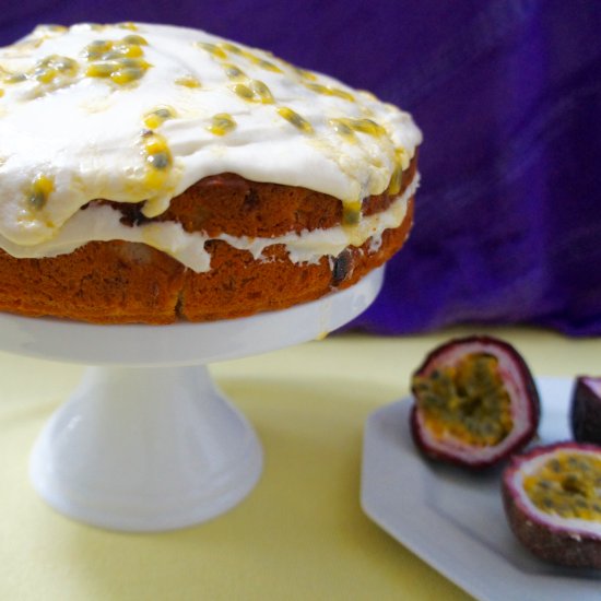 Banana & Passionfruit Cake