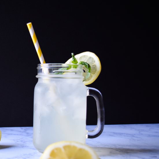 Honey-Sweetened Basil Lemonade