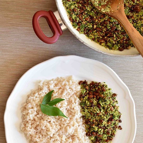 Broccoli with Red Cowpeas