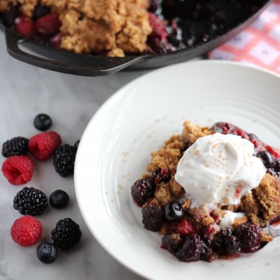 Skillet Berry Cobbler