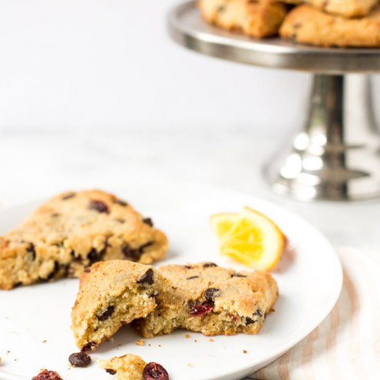 Paleo, Vegan Cranberry Orange Scone