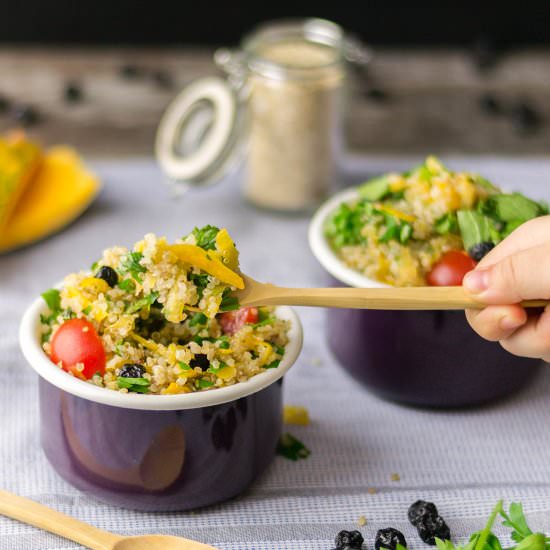 Pumpkin, Blueberry and Quinoa Salad