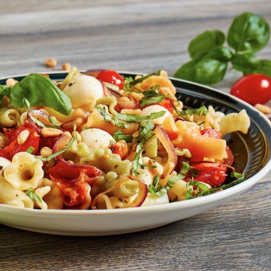 Colorful Pasta with Melted Tomatoes