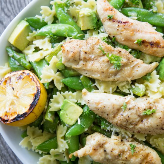 Asparagus, Snap Pea & Avocado Pasta