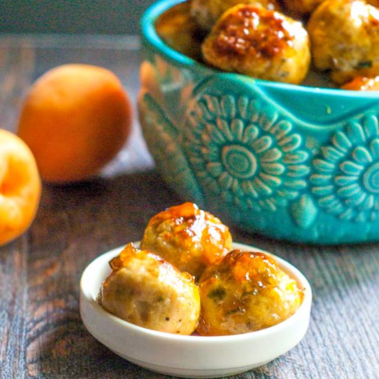 Spicy Apricot Chicken Meatballs