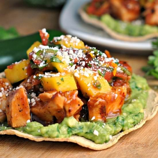 BBQ Margarita Chicken Tostadas