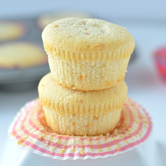 Eggless Orange Cupcakes