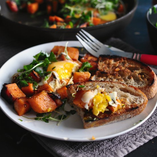 Sweet Potato Hash and Eggs