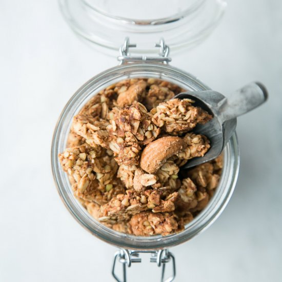 Clumpy Coconut Butter Granola