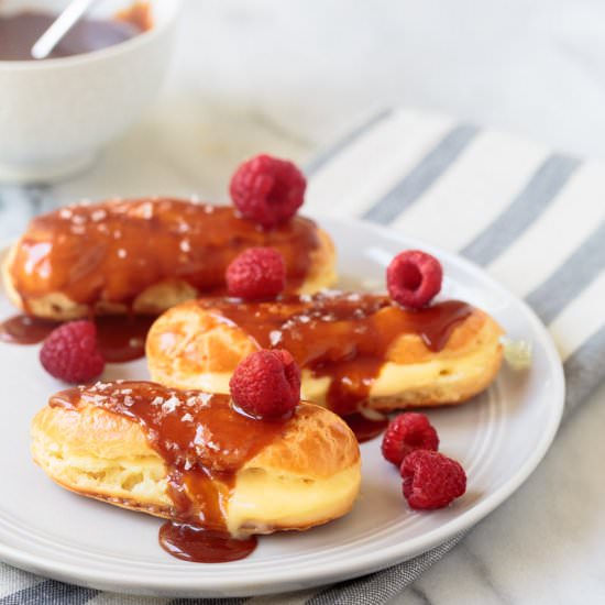 Salted Caramel Eclairs